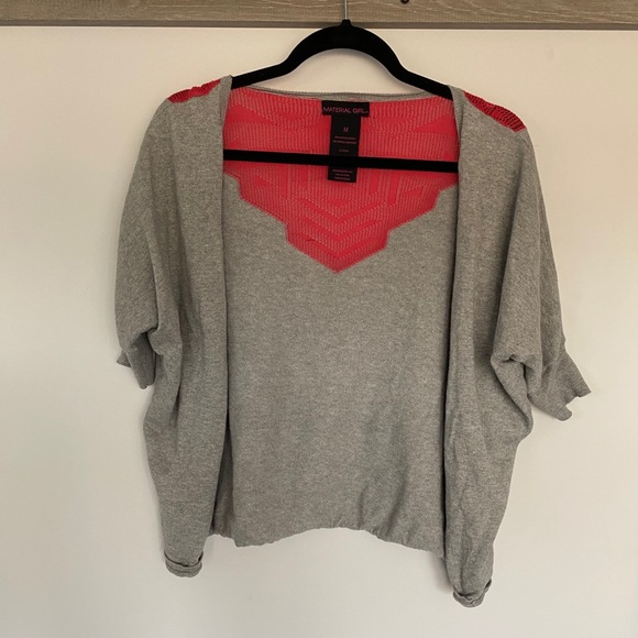 🎄 Material Girl Grey Shrug Size M - Picture 2 of 3